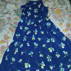 Floral Blue Kids Dress